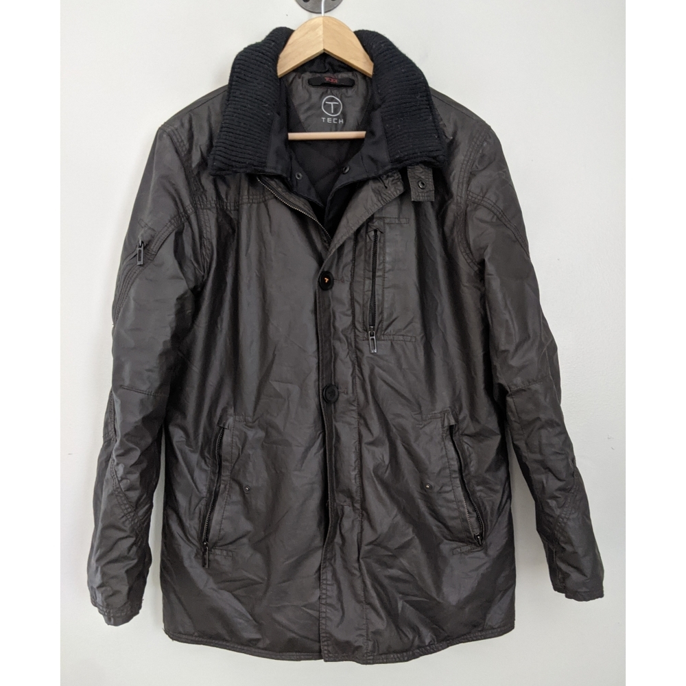 TUMI T Tech Black Men's Cotton Nylon Jacket